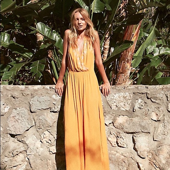 Free People Pants - Free people Yellow Jumpsuit
